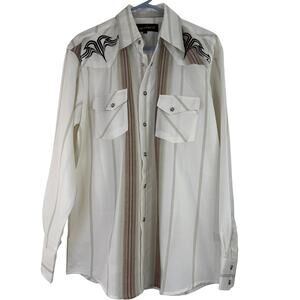 Liquid West Men's Vintage Pearl Snap Western Shirt Size Large